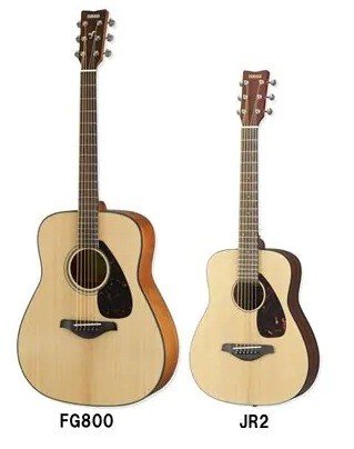 Yamaha FG JR1 & JR2 acoustic guitar hands on review 7